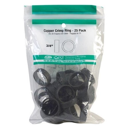 Nibco Nibco PX80925R25 0.75 in. OD Pex Copper Crimp Ring - 4092995